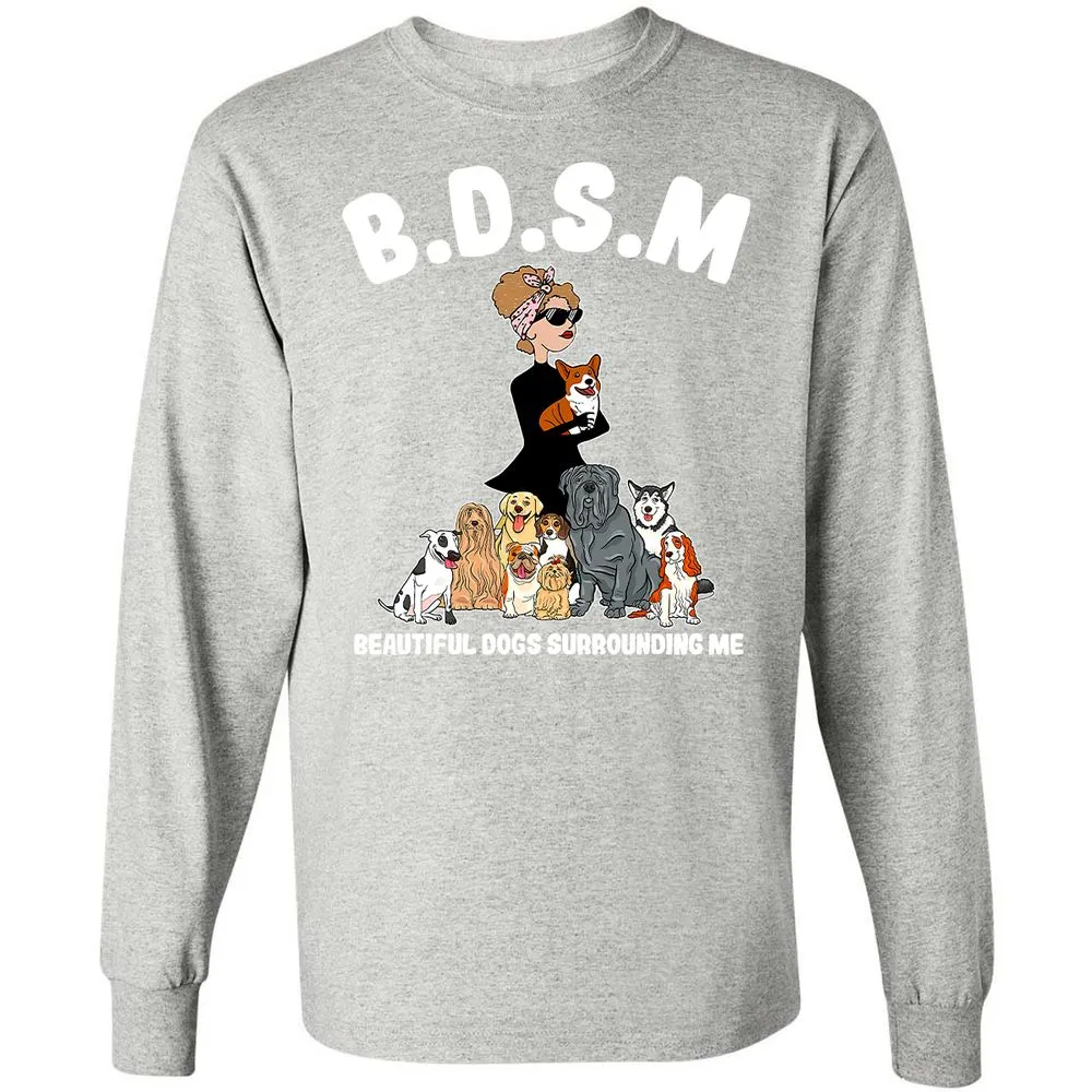 Long Sleeve T-Shirt - HCBXAN1U - Ash - 7