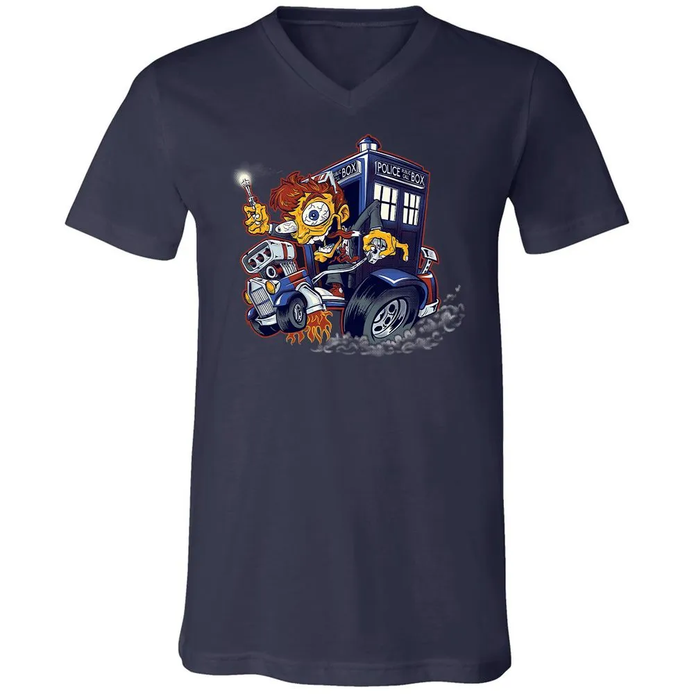 Unisex V-Neck T-Shirt - GPH5B3H6 - Navy - 2