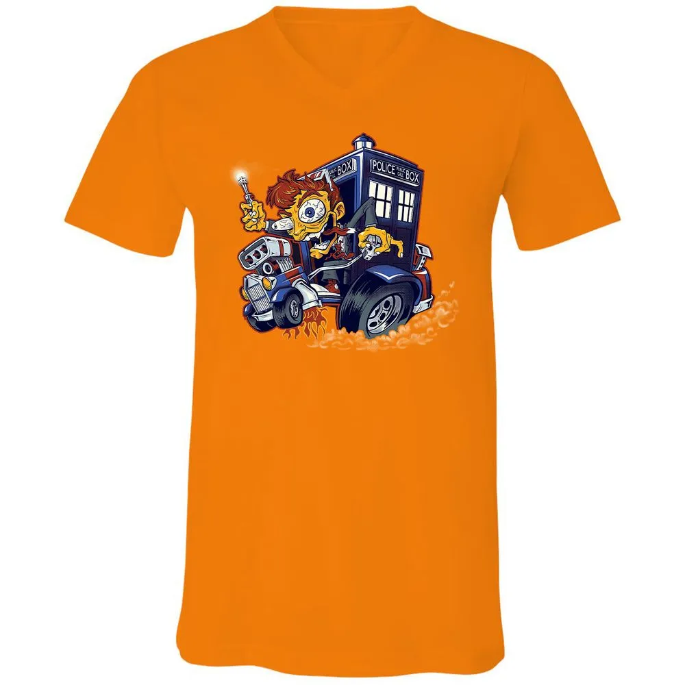 Unisex V-Neck T-Shirt - GPH5B3H6 - Orange - 11