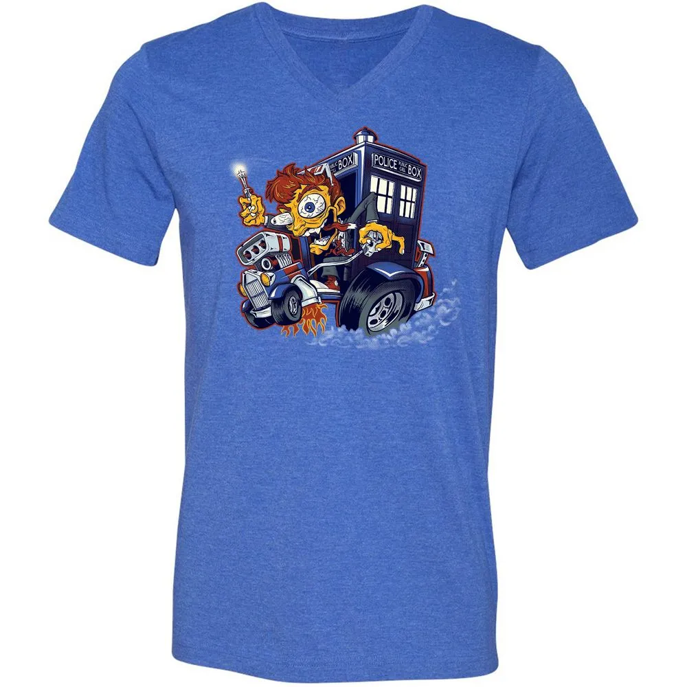 Unisex V-Neck T-Shirt - GPH5B3H6 - Heather True Royal - 14