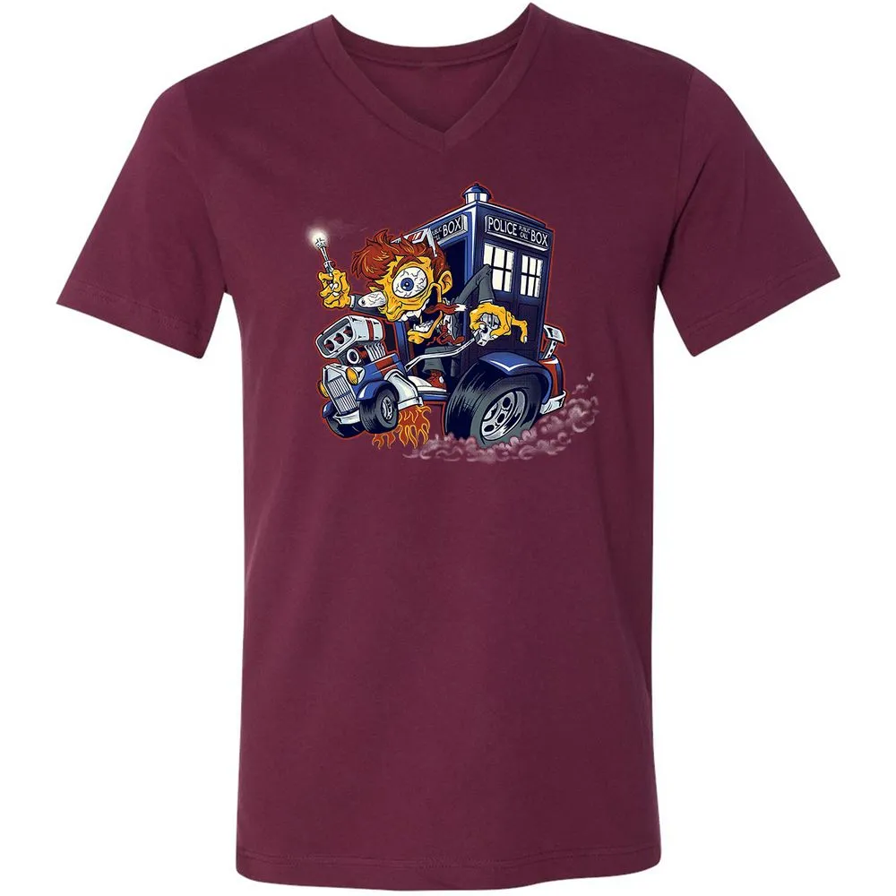 Unisex V-Neck T-Shirt - GPH5B3H6 - Maroon - 6