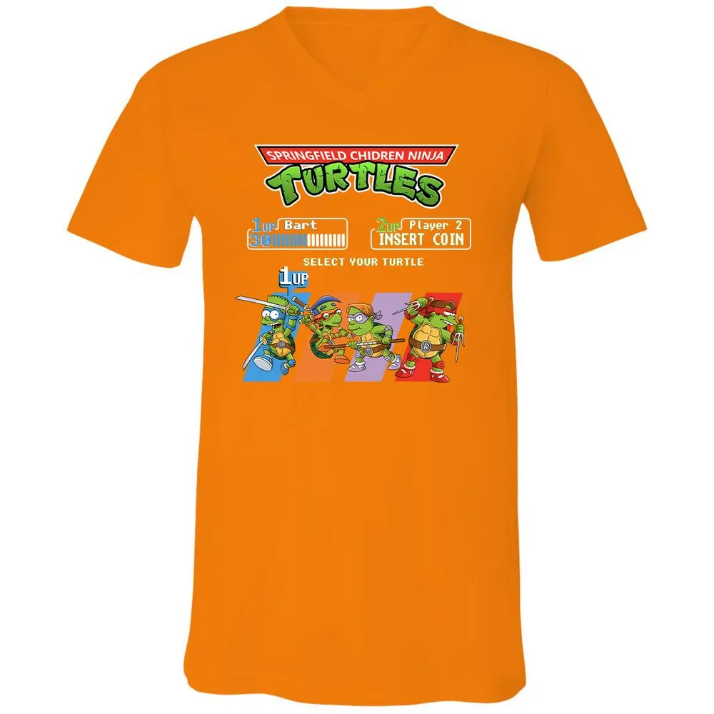 Unisex V-Neck T-Shirt - TXEL1Z9H - Orange - 11