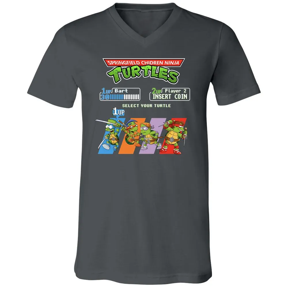 Unisex V-Neck T-Shirt - TXEL1Z9H - Asphalt - 12