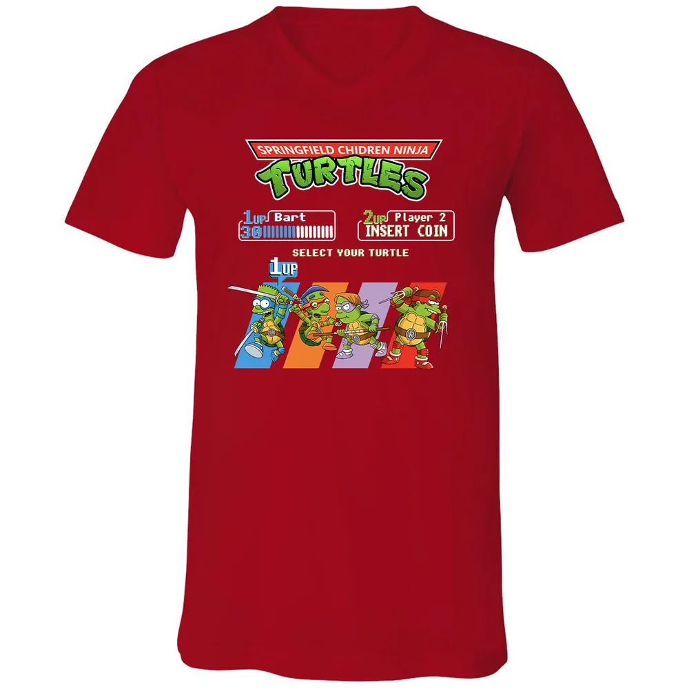 Unisex V-Neck T-Shirt - TXEL1Z9H - Red - 3