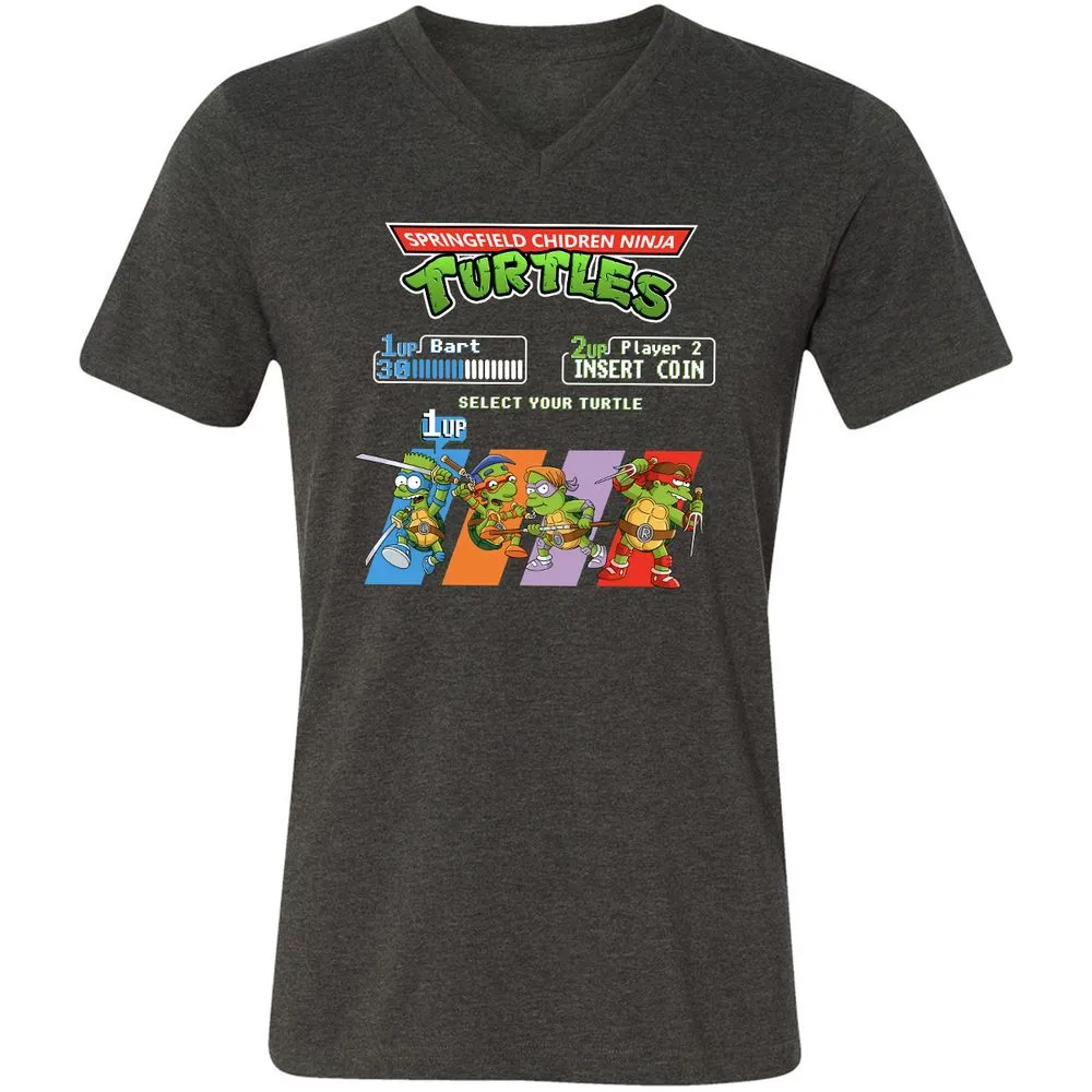 Unisex V-Neck T-Shirt - TXEL1Z9H - Dark Grey Heather - 8