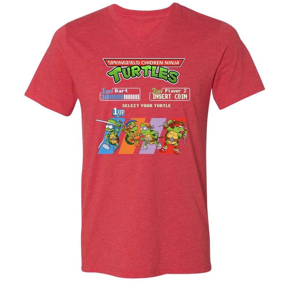 Unisex V-Neck T-Shirt - TXEL1Z9H - Heather Red - 16