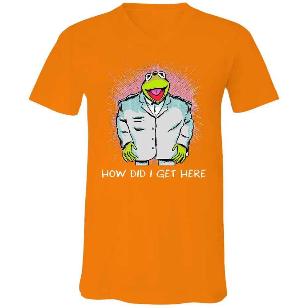 Unisex V-Neck T-Shirt - RMLZ74XY - Orange - 11