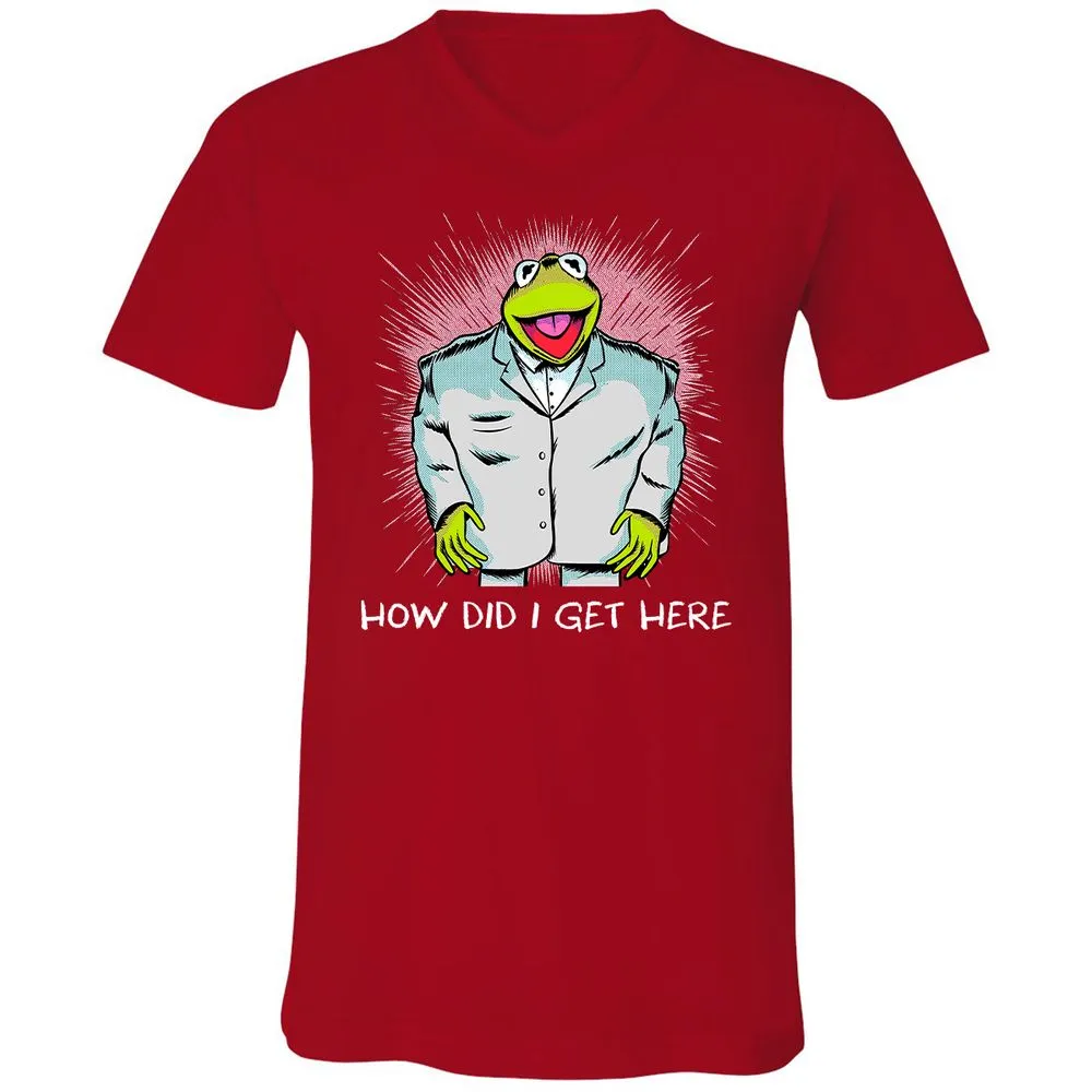 Unisex V-Neck T-Shirt - RMLZ74XY - Red - 3