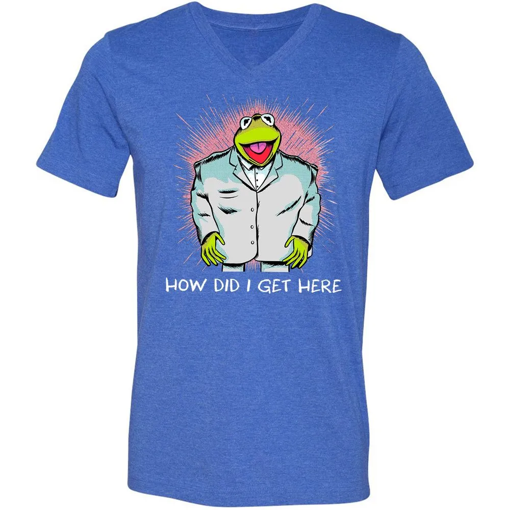 Unisex V-Neck T-Shirt - RMLZ74XY - Heather True Royal - 14