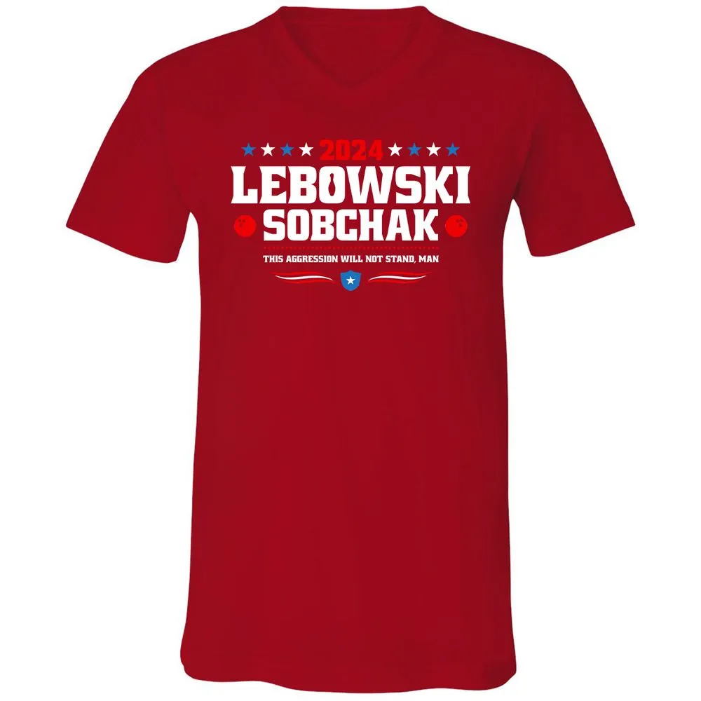 Unisex V-Neck T-Shirt - 6C97EU7V - Red - 3