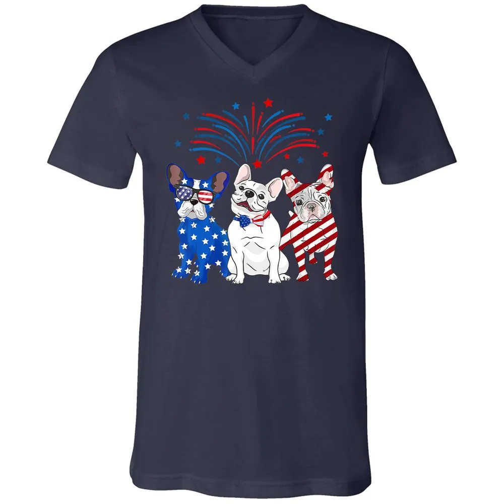 Unisex V-Neck T-Shirt - 35XKGDM8 - Navy - 2