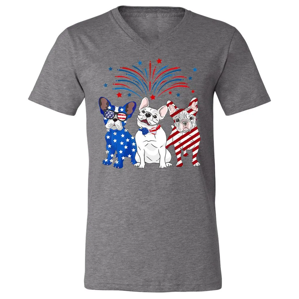Unisex V-Neck T-Shirt - 35XKGDM8 - Deep Heather - 13