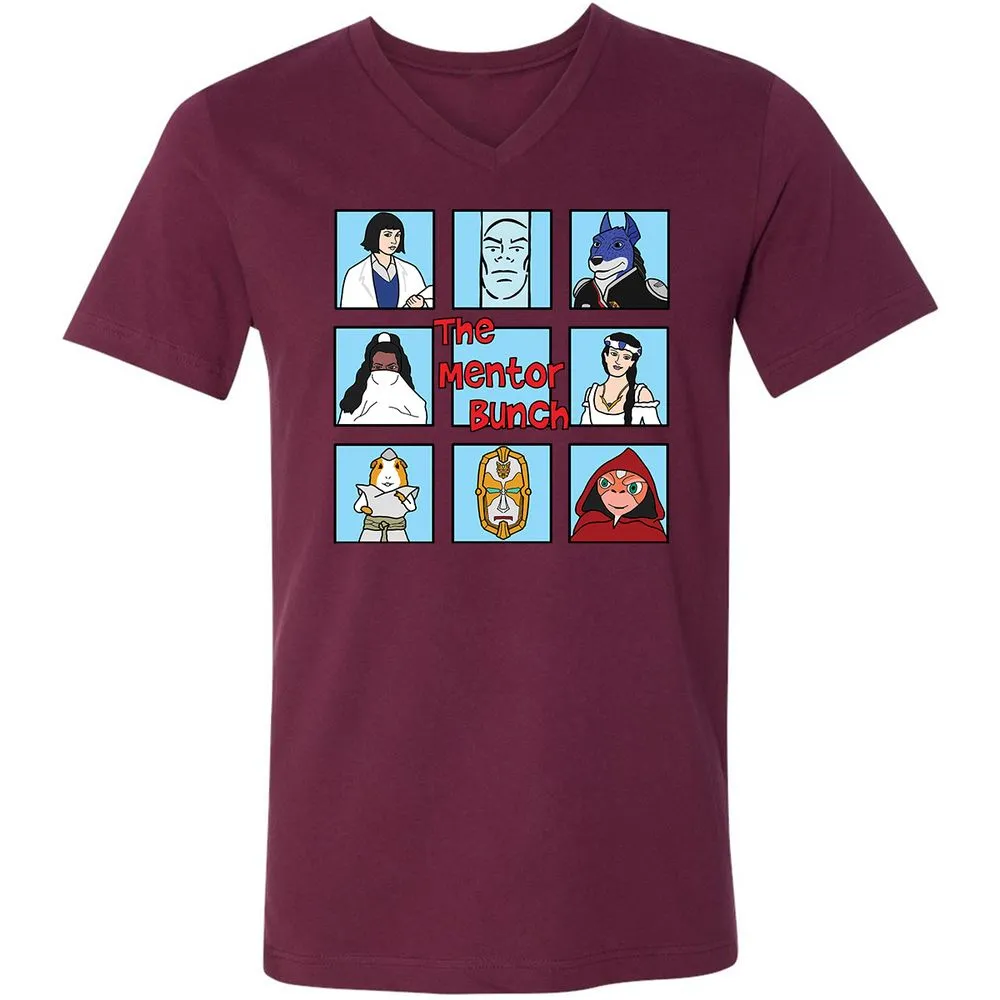 Unisex V-Neck T-Shirt - GMXKQ3HB - Maroon - 6