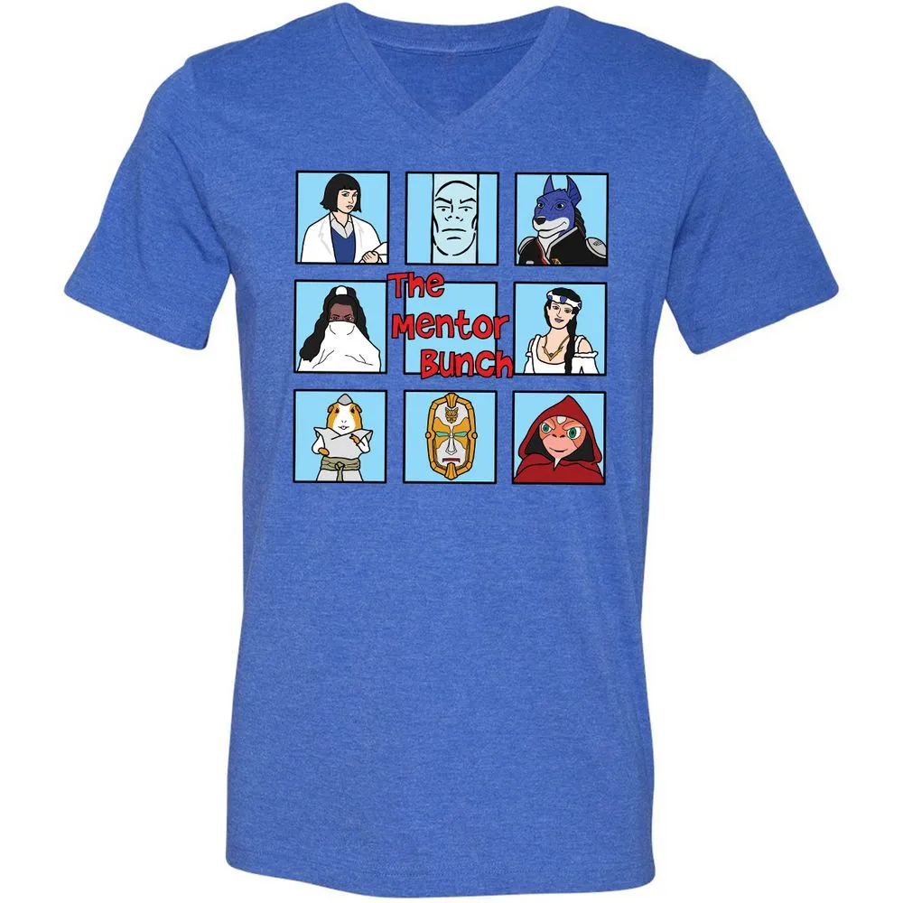 Unisex V-Neck T-Shirt - GMXKQ3HB - Heather True Royal - 14