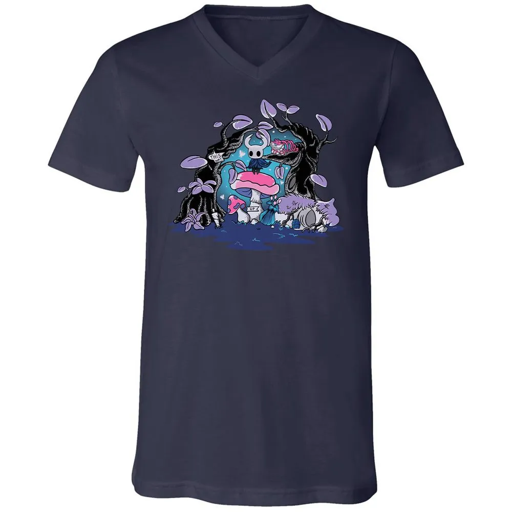 Unisex V-Neck T-Shirt - YFHR4NY1 - Navy - 2