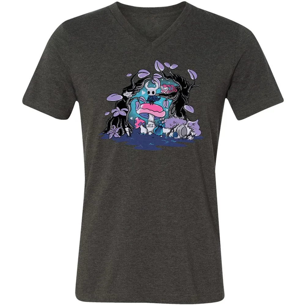 Unisex V-Neck T-Shirt - YFHR4NY1 - Dark Grey Heather - 8