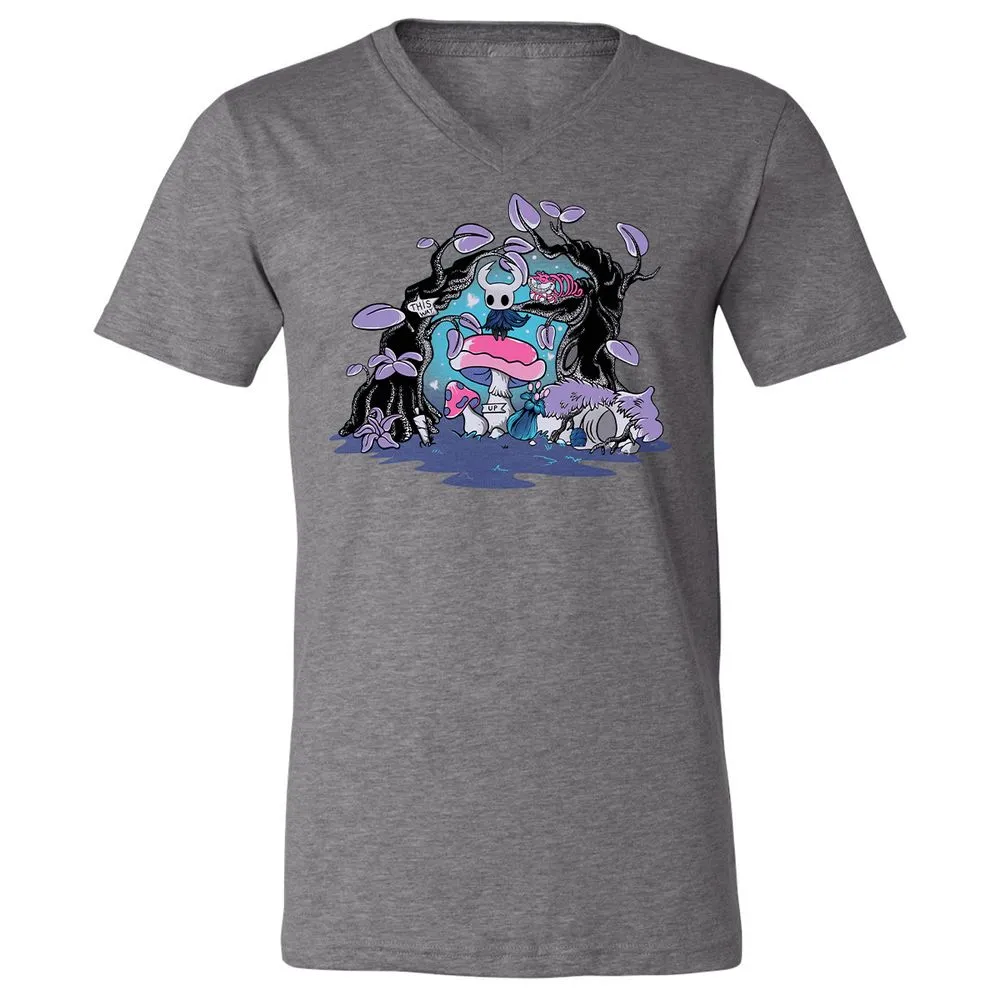 Unisex V-Neck T-Shirt - YFHR4NY1 - Deep Heather - 13