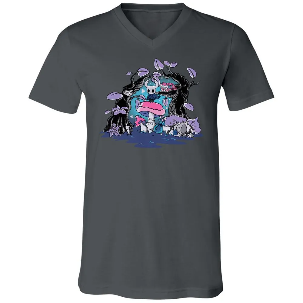 Unisex V-Neck T-Shirt - YFHR4NY1 - Asphalt - 12