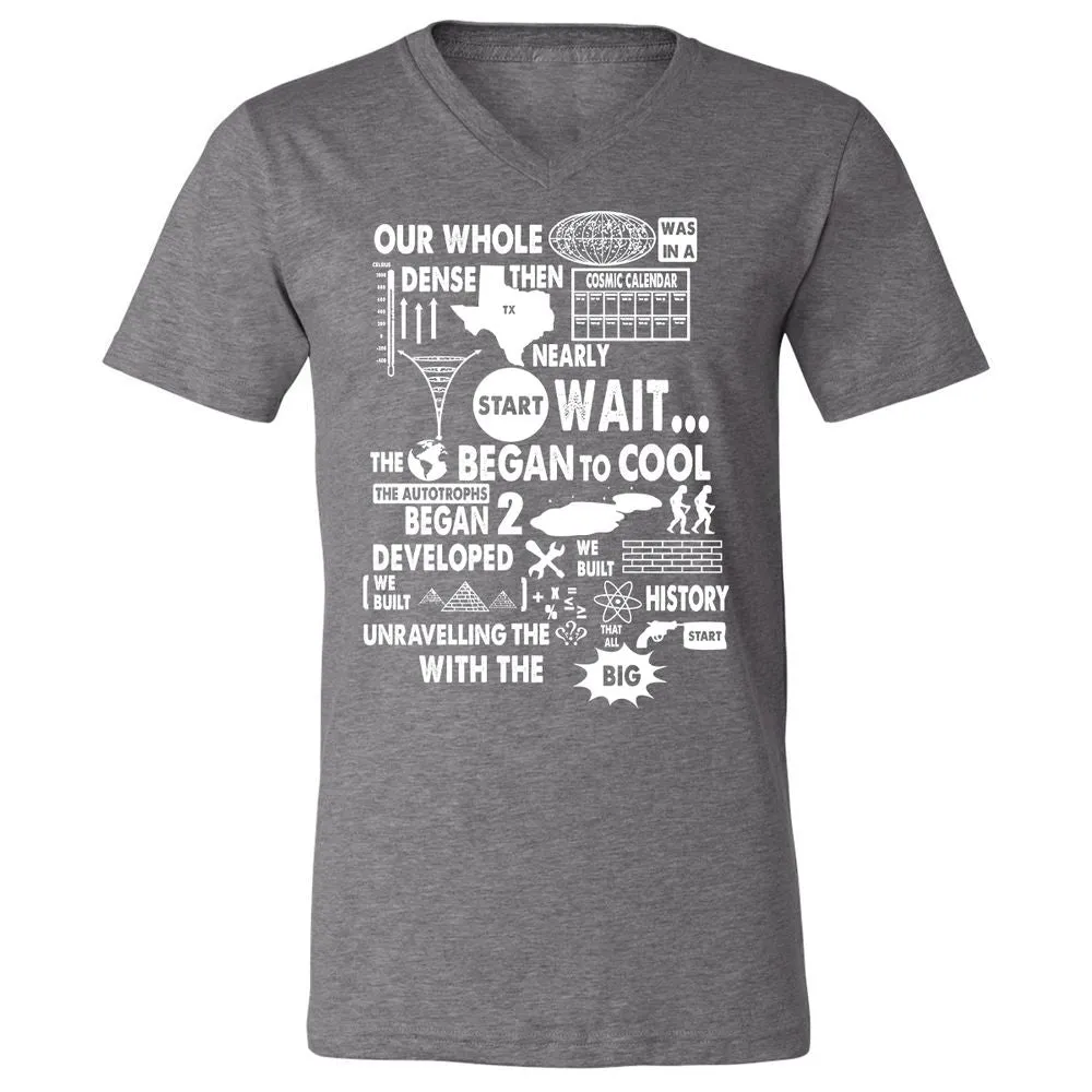 Unisex V-Neck T-Shirt - 7UFVHU83 - Deep Heather - 13