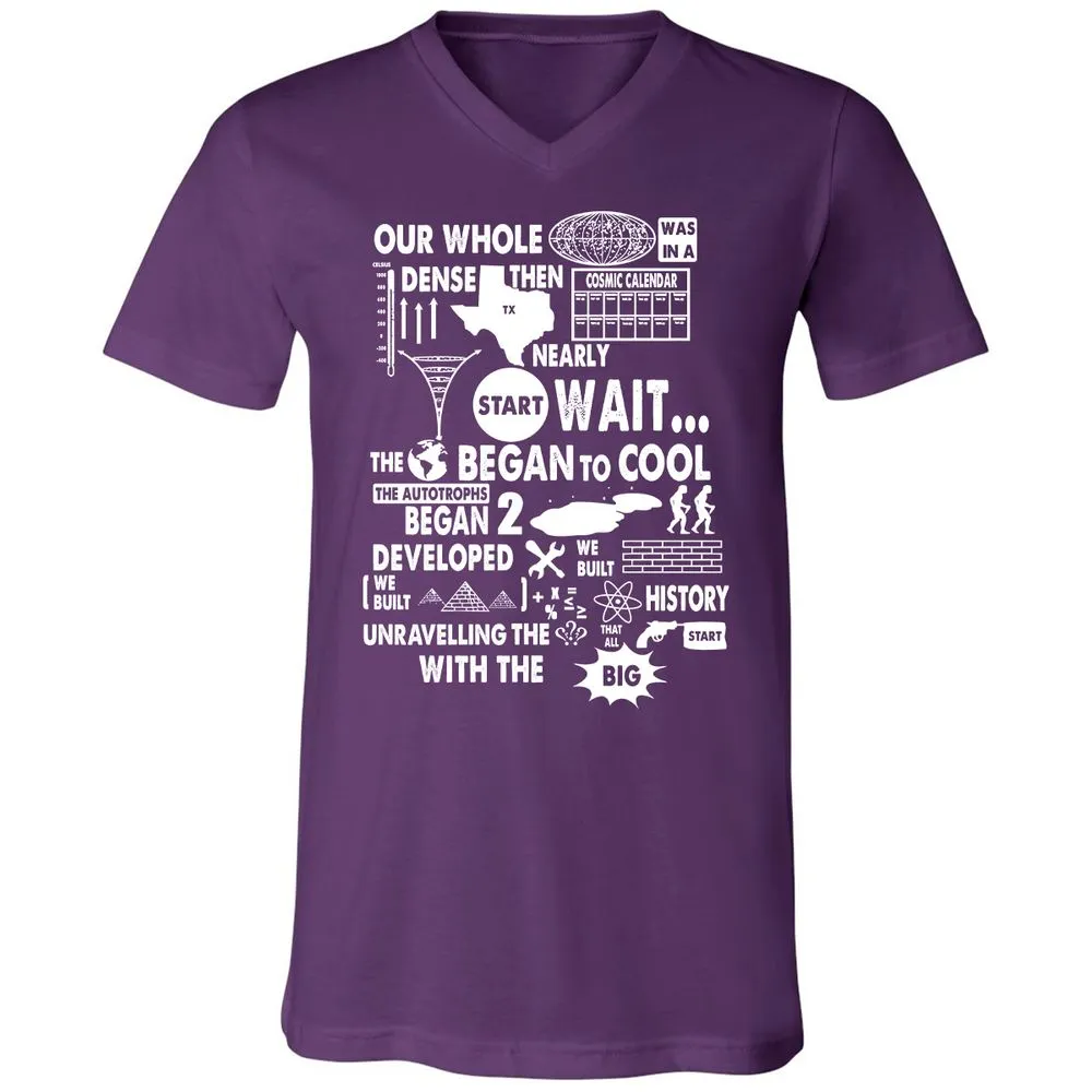 Unisex V-Neck T-Shirt - 7UFVHU83 - Team Purple - 9