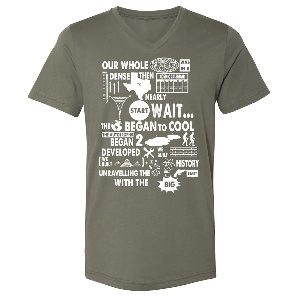Unisex V-Neck T-Shirt - 7UFVHU83 - Military Green - 10