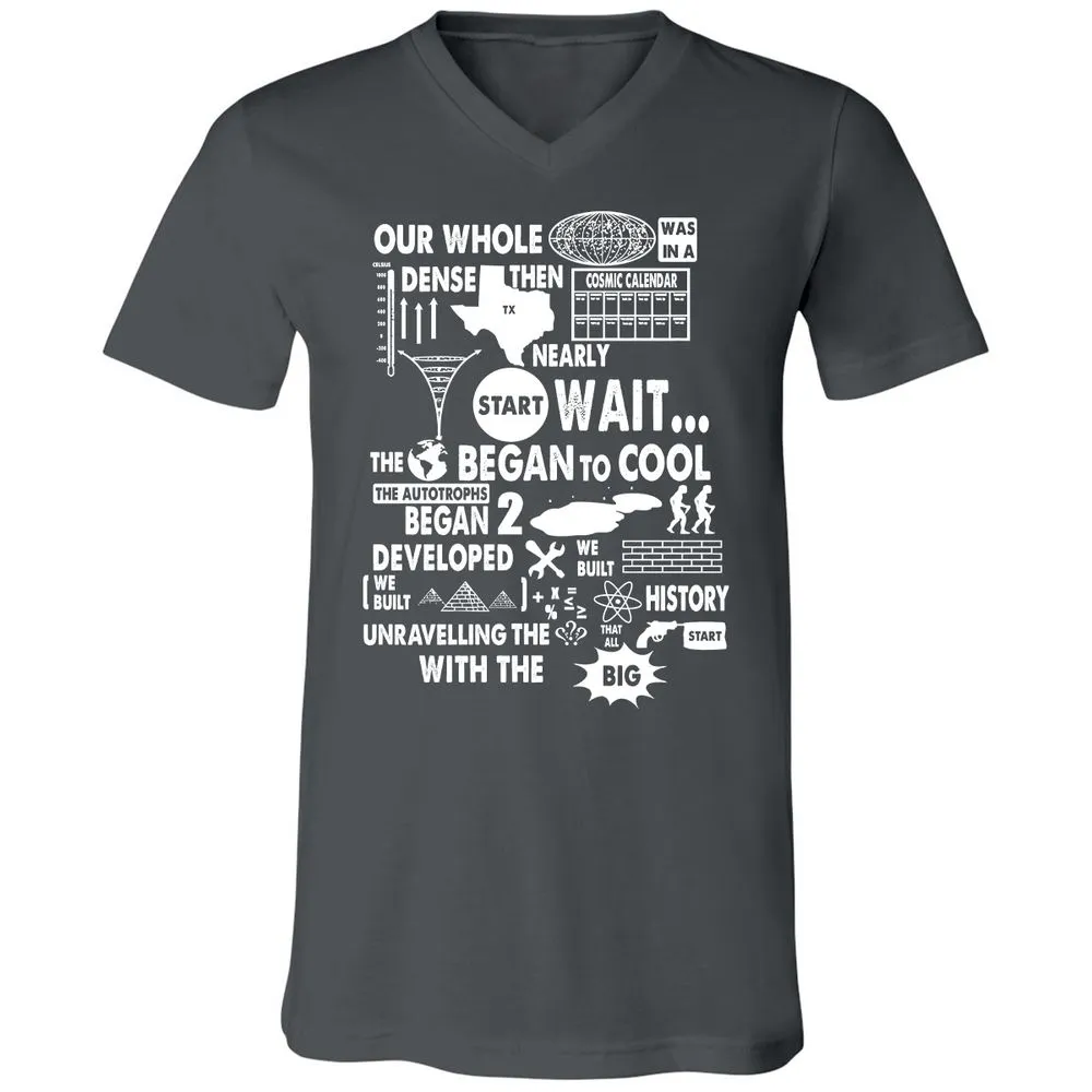 Unisex V-Neck T-Shirt - 7UFVHU83 - Asphalt - 12