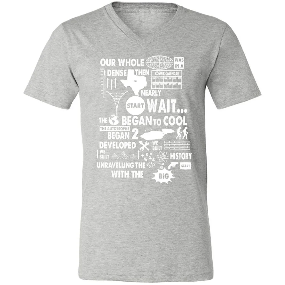 Unisex V-Neck T-Shirt - 7UFVHU83 - Athletic Heather - 7