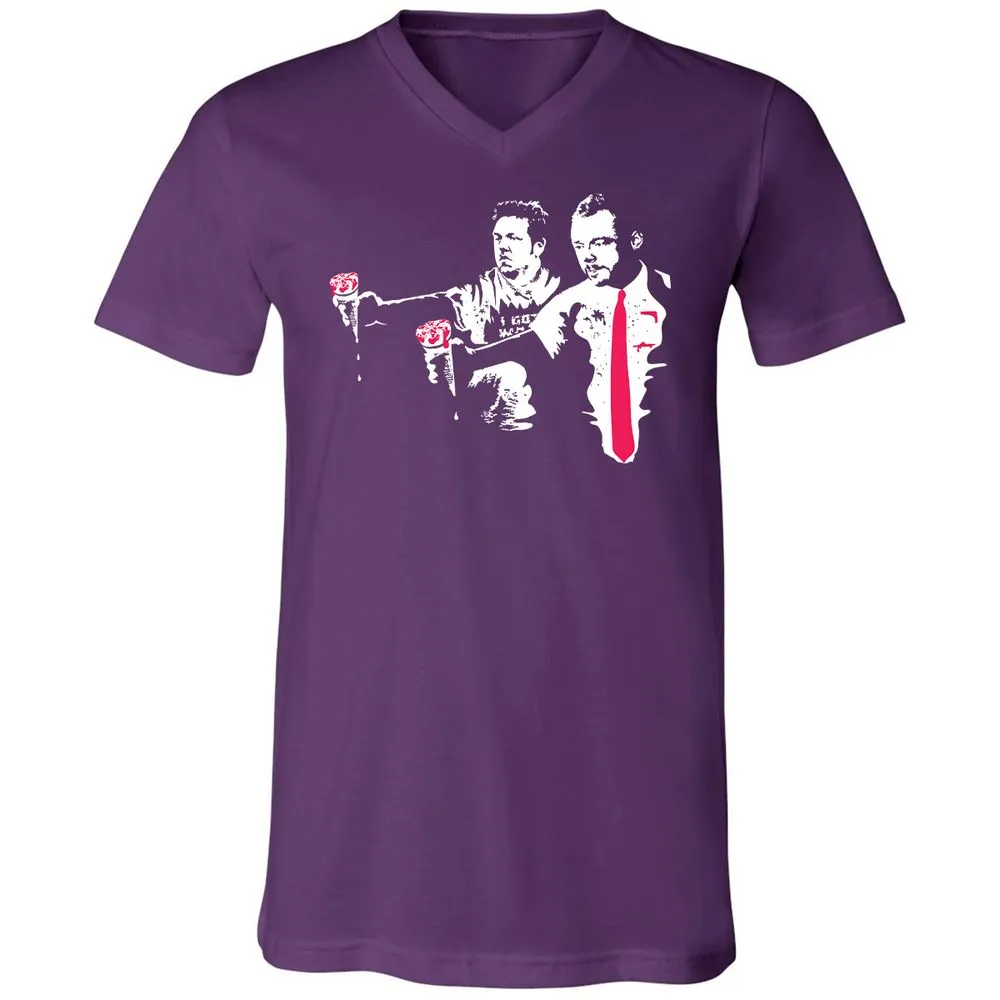 Unisex V-Neck T-Shirt - 18DFFRWE - Team Purple - 9
