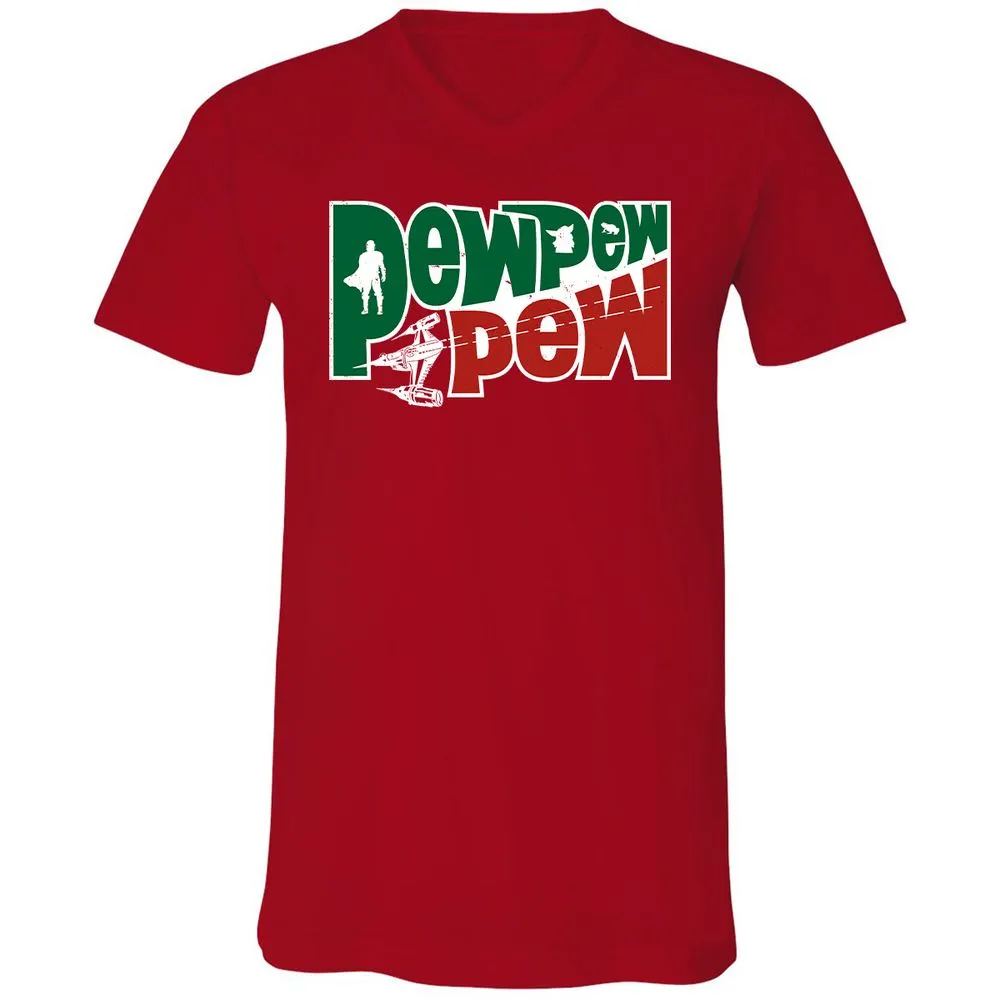 Unisex V-Neck T-Shirt - Q2CLWNBQ - Red - 3