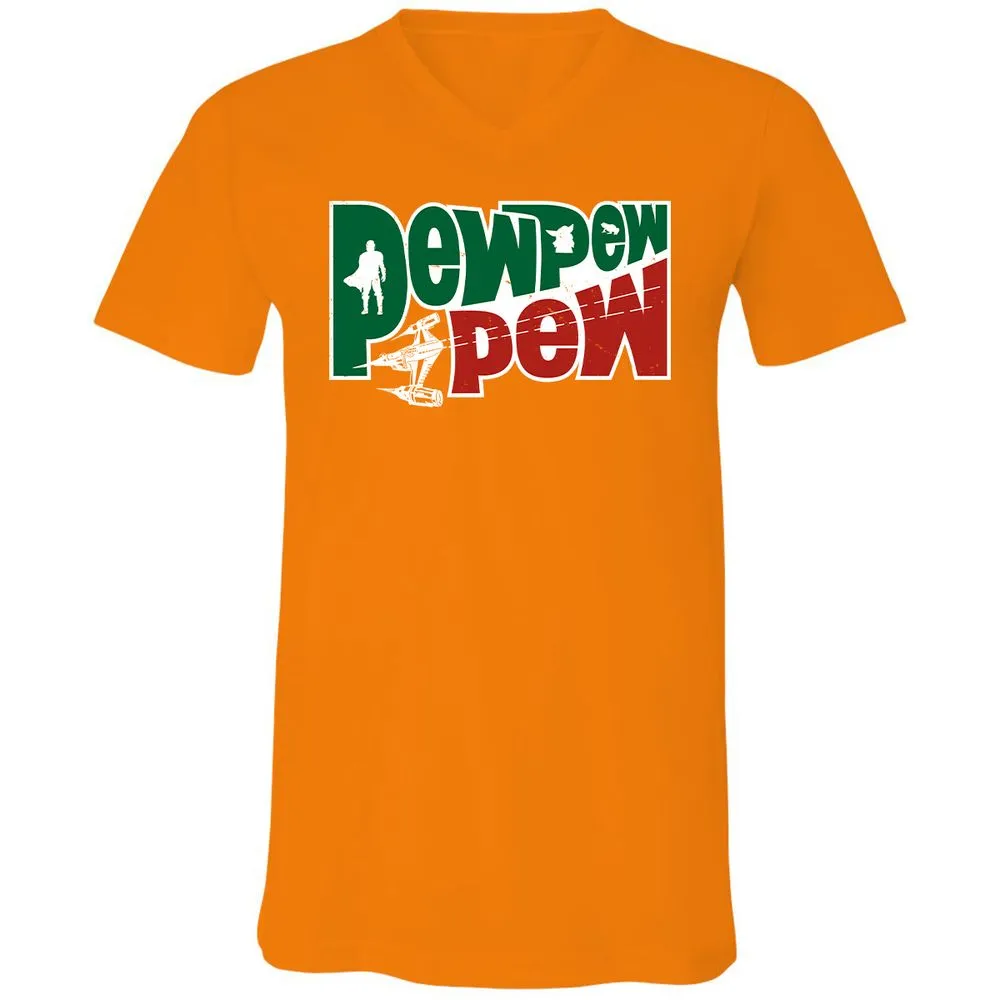 Unisex V-Neck T-Shirt - Q2CLWNBQ - Orange - 11