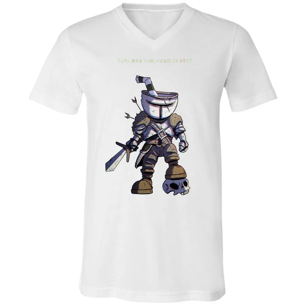 Unisex V-Neck T-Shirt - K9KEENSN - White - 5
