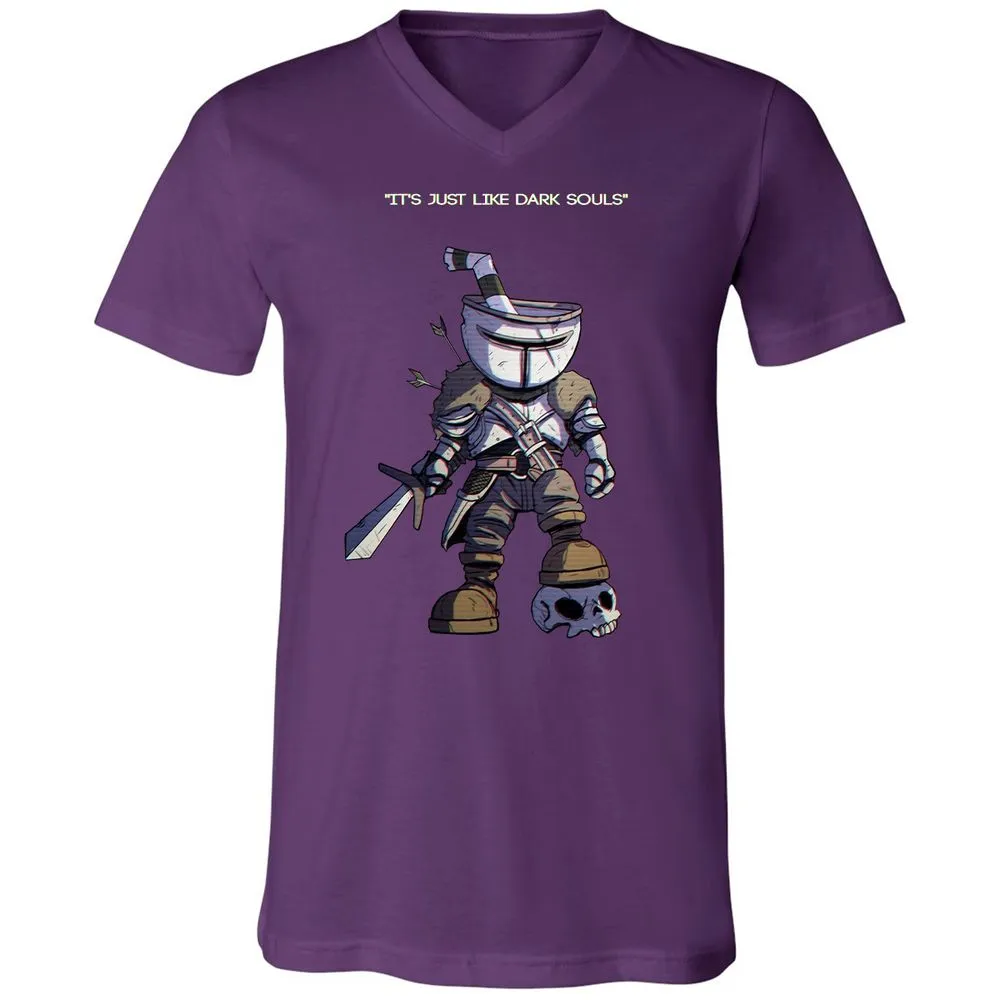 Unisex V-Neck T-Shirt - K9KEENSN - Team Purple - 9