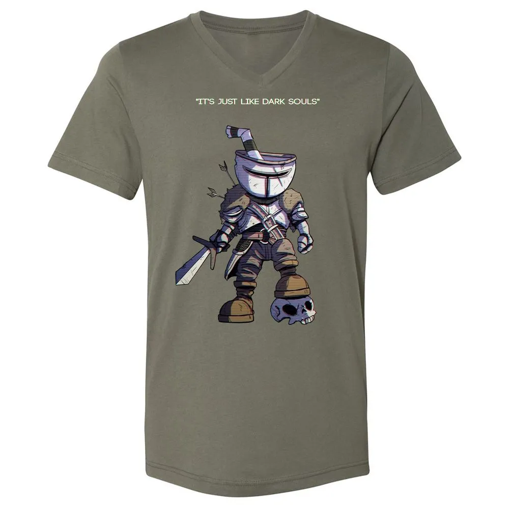 Unisex V-Neck T-Shirt - K9KEENSN - Military Green - 10