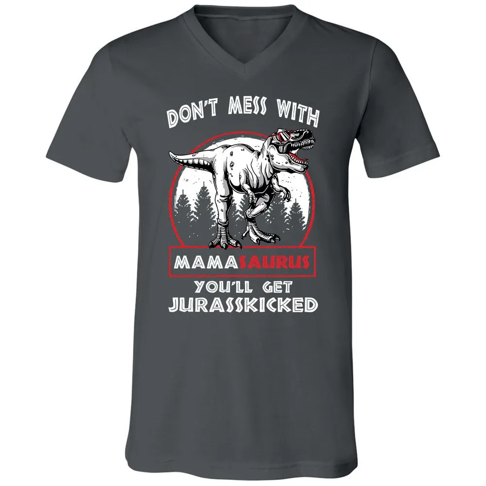 Unisex V-Neck T-Shirt - 4LGLSJLV - Asphalt - 12