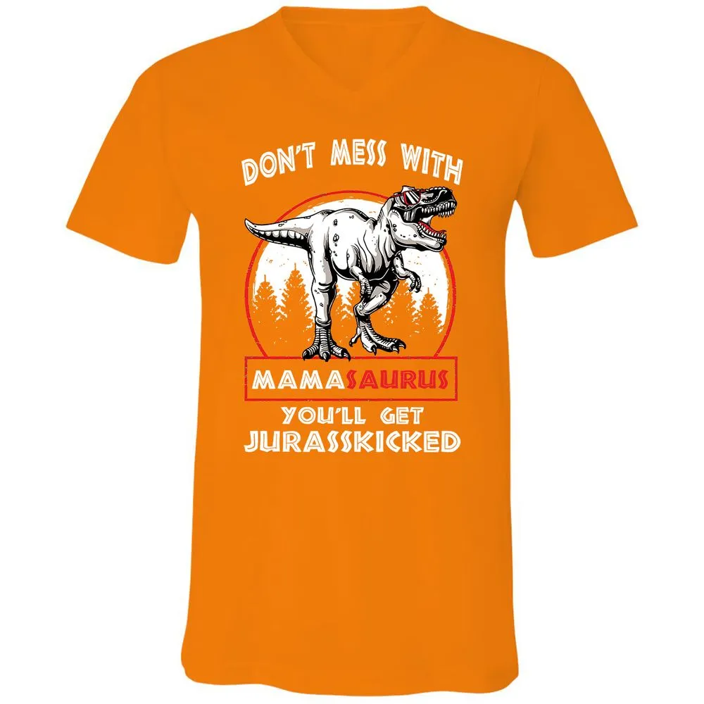 Unisex V-Neck T-Shirt - 4LGLSJLV - Orange - 11