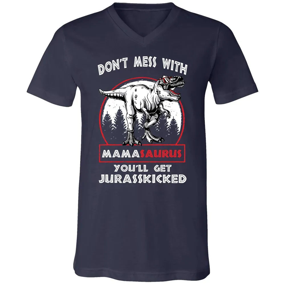 Unisex V-Neck T-Shirt - 4LGLSJLV - Navy - 2