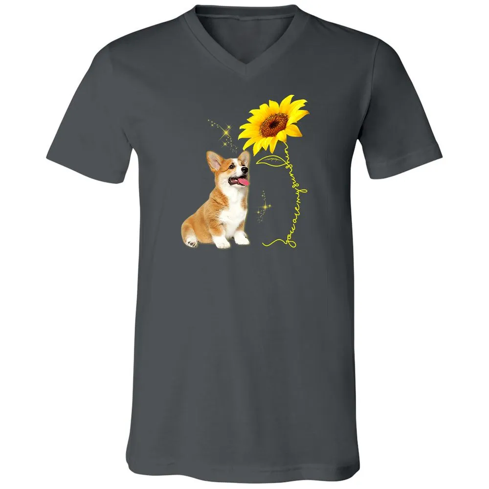 Unisex V-Neck T-Shirt - Y67T6F77 - Asphalt - 12
