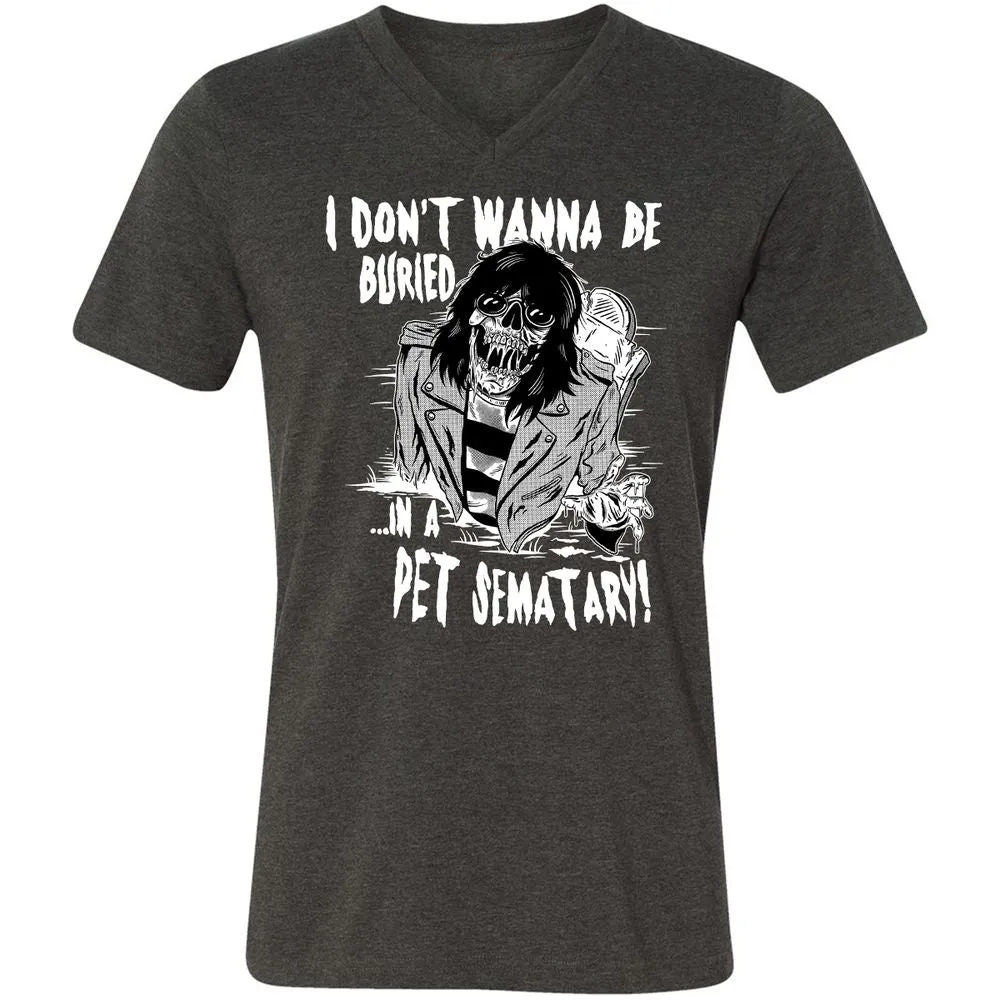 Unisex V-Neck T-Shirt - 52U8K8U5 - Dark Grey Heather - 8
