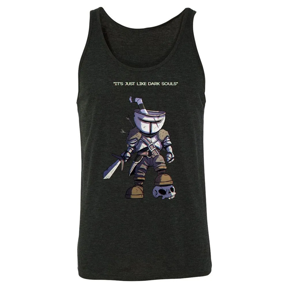 Unisex Jersey Tank - 4DRAGRXK - Charcoal Black Triblend - 5