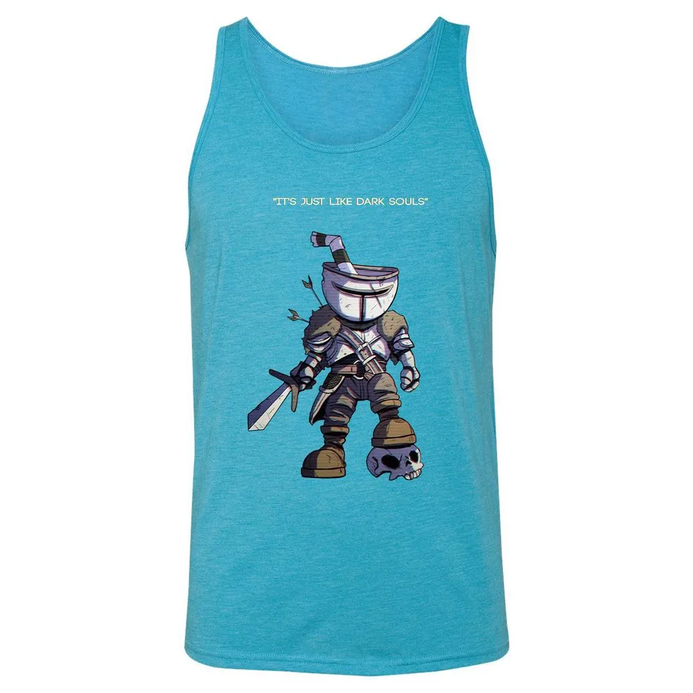 Unisex Jersey Tank - 4DRAGRXK - Aqua Triblend - 3
