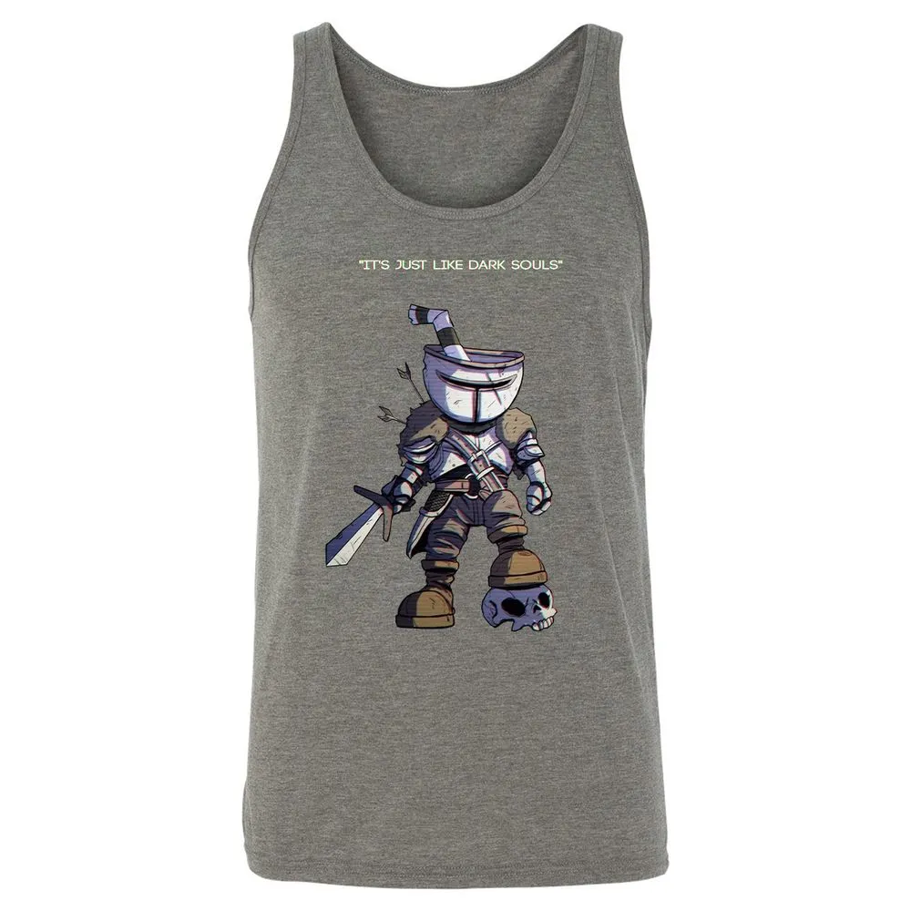 Unisex Jersey Tank - 4DRAGRXK - Grey Triblend - 8