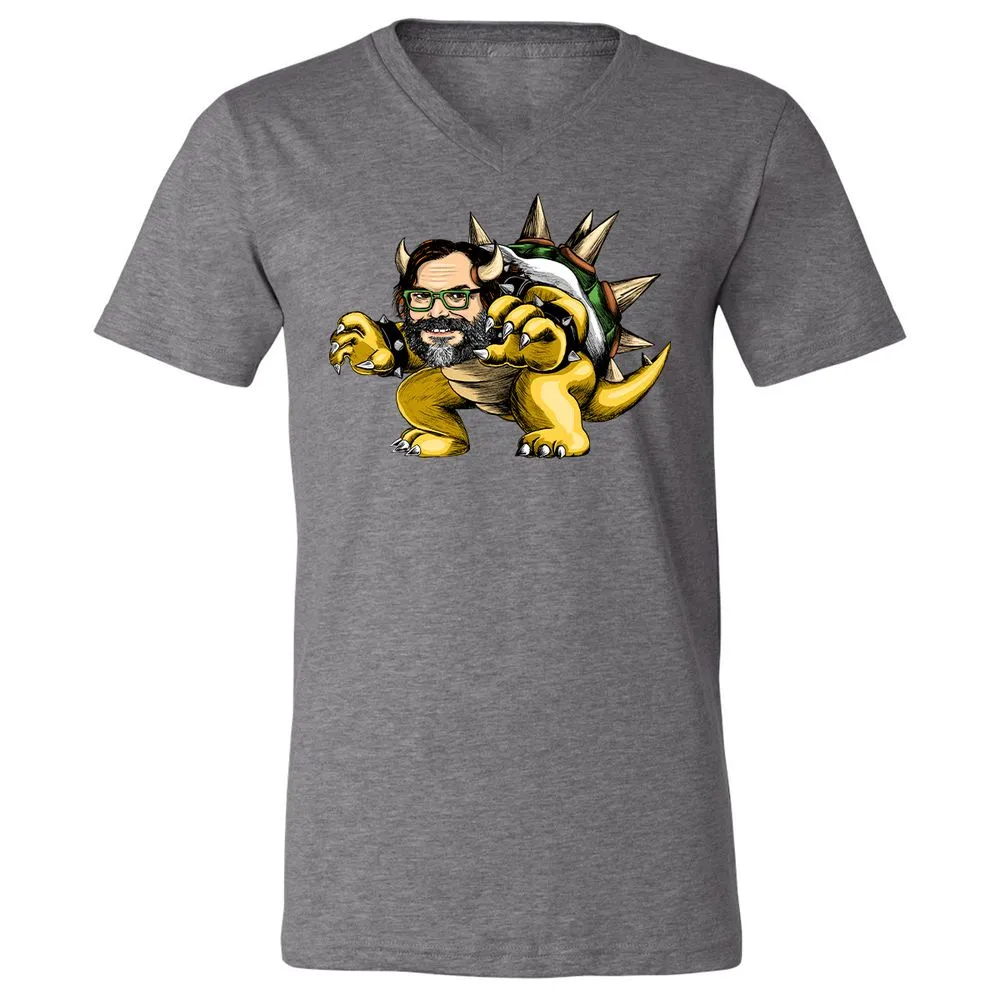 Unisex V-Neck T-Shirt - 91A1ZFXP - Deep Heather - 13