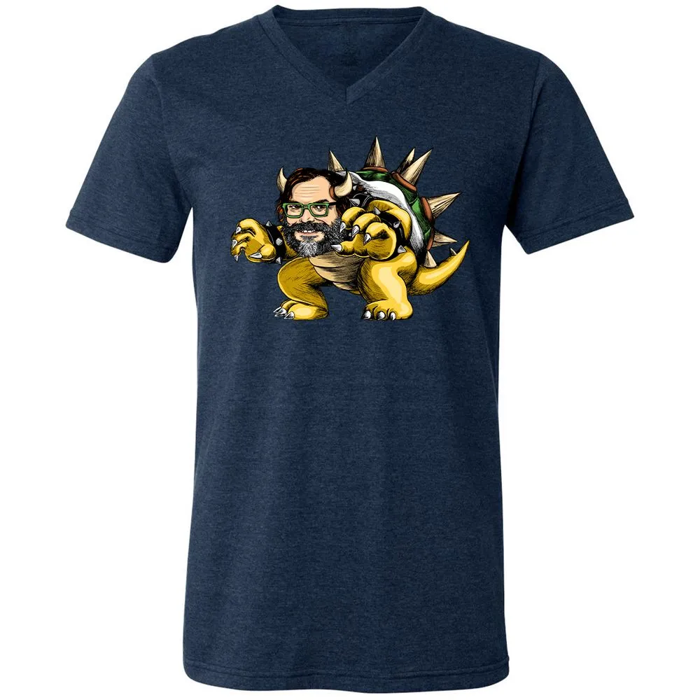Unisex V-Neck T-Shirt - 91A1ZFXP - Heather Navy - 15