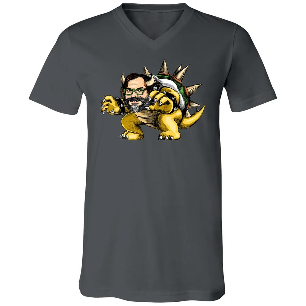 Unisex V-Neck T-Shirt - 91A1ZFXP - Asphalt - 12