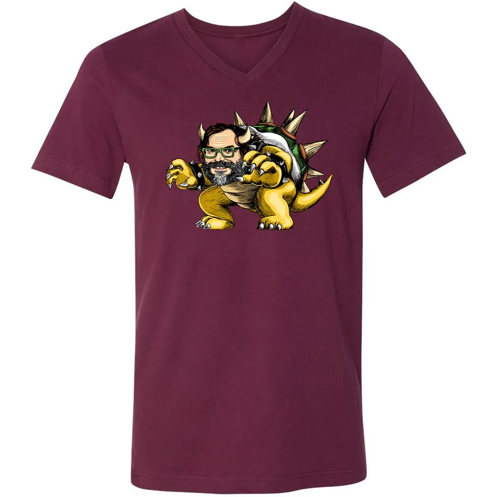 Unisex V-Neck T-Shirt - 91A1ZFXP - Maroon - 6