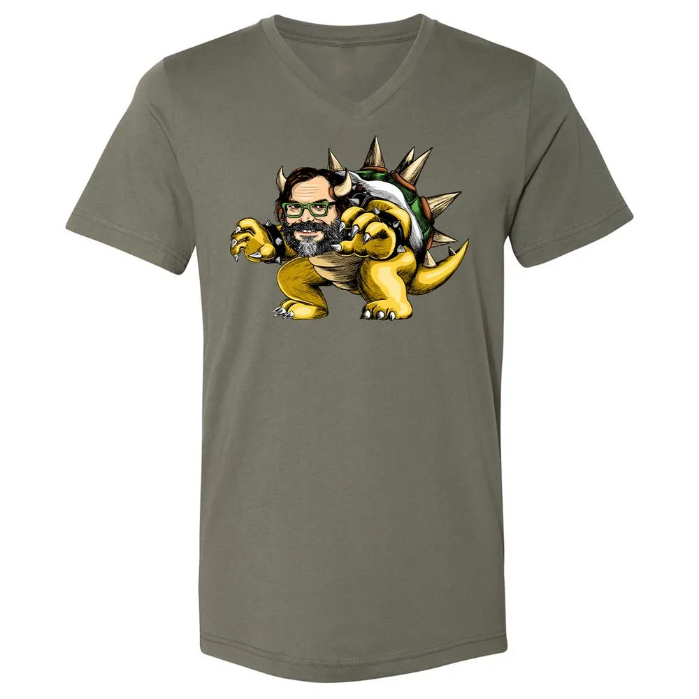 Unisex V-Neck T-Shirt - 91A1ZFXP - Military Green - 10