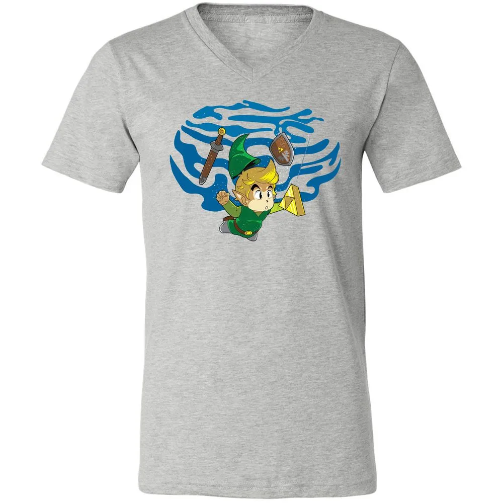 Unisex V-Neck T-Shirt - TWEKVJS2 - Athletic Heather - 7