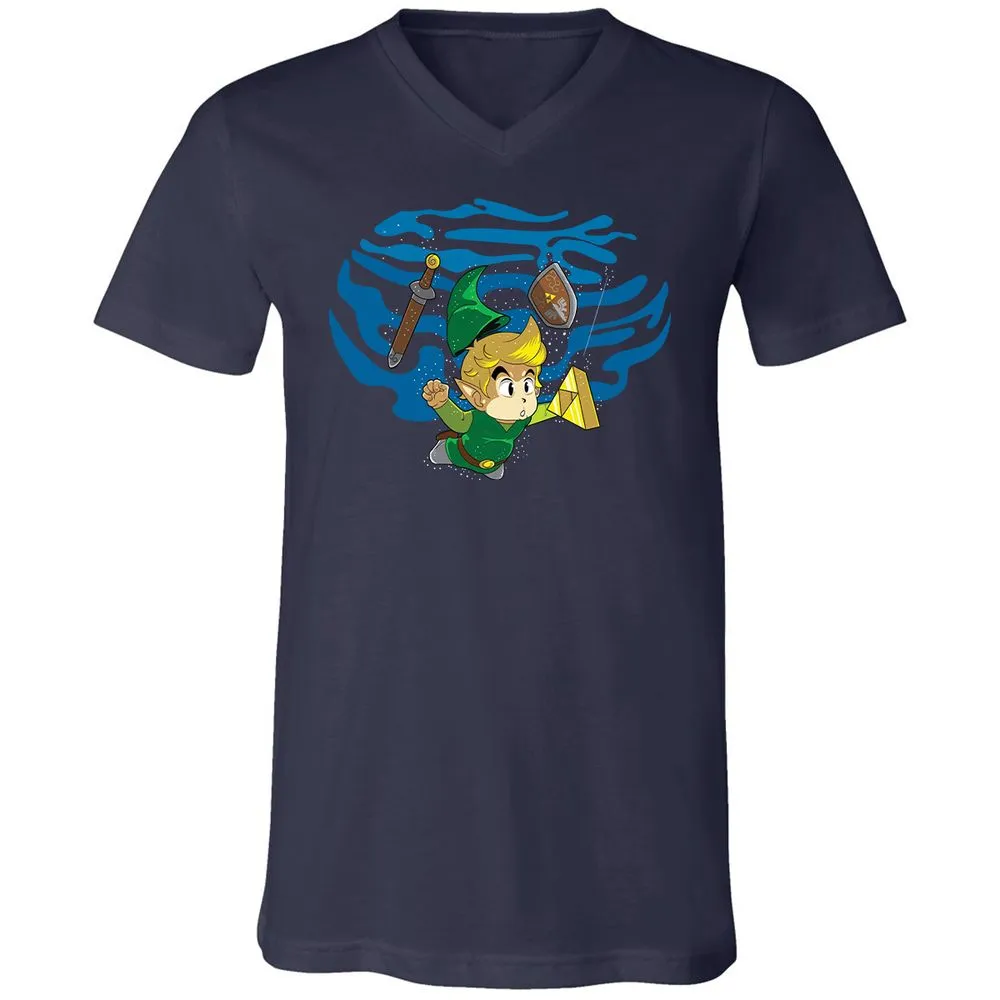 Unisex V-Neck T-Shirt - TWEKVJS2 - Navy - 2