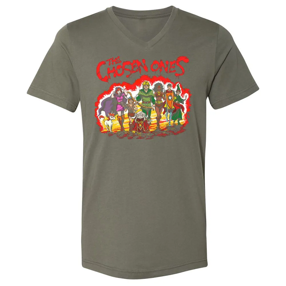 Unisex V-Neck T-Shirt - 2YPKRGYV - Military Green - 10