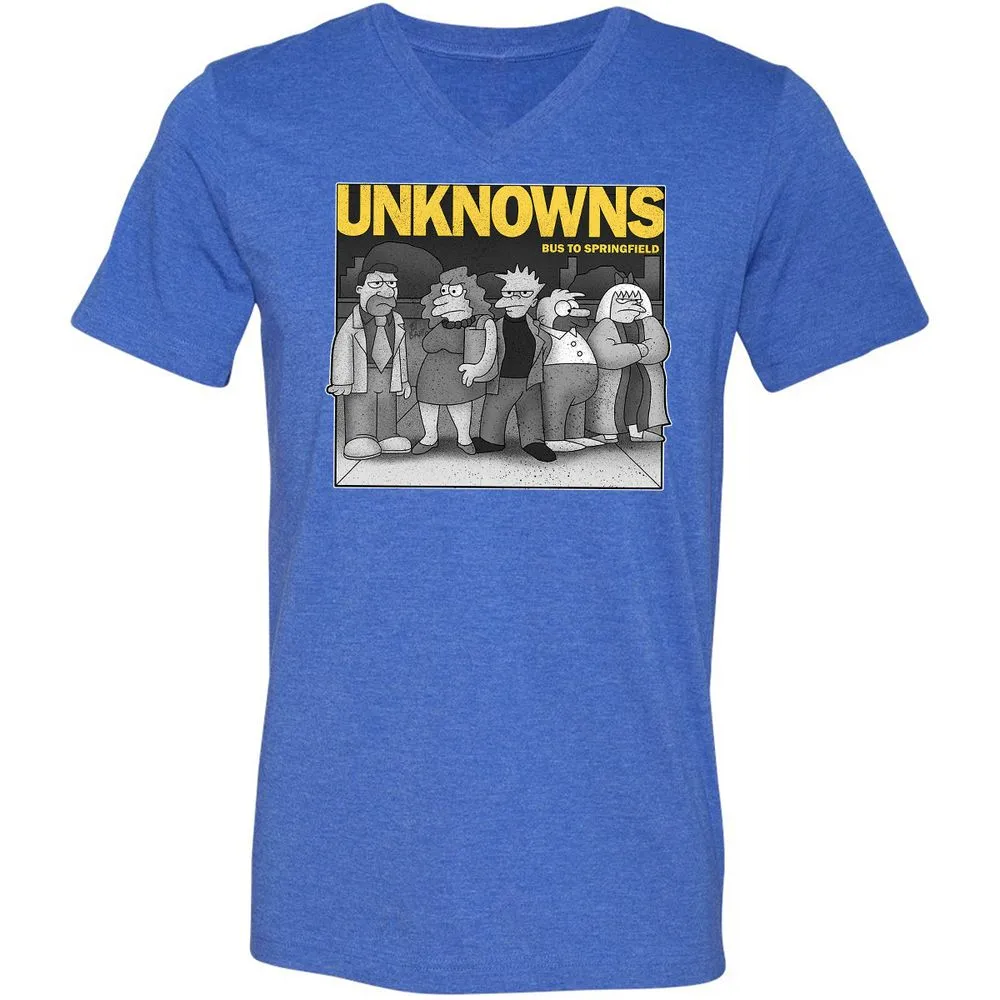 Unisex V-Neck T-Shirt - S8N6EULX - Heather True Royal - 14